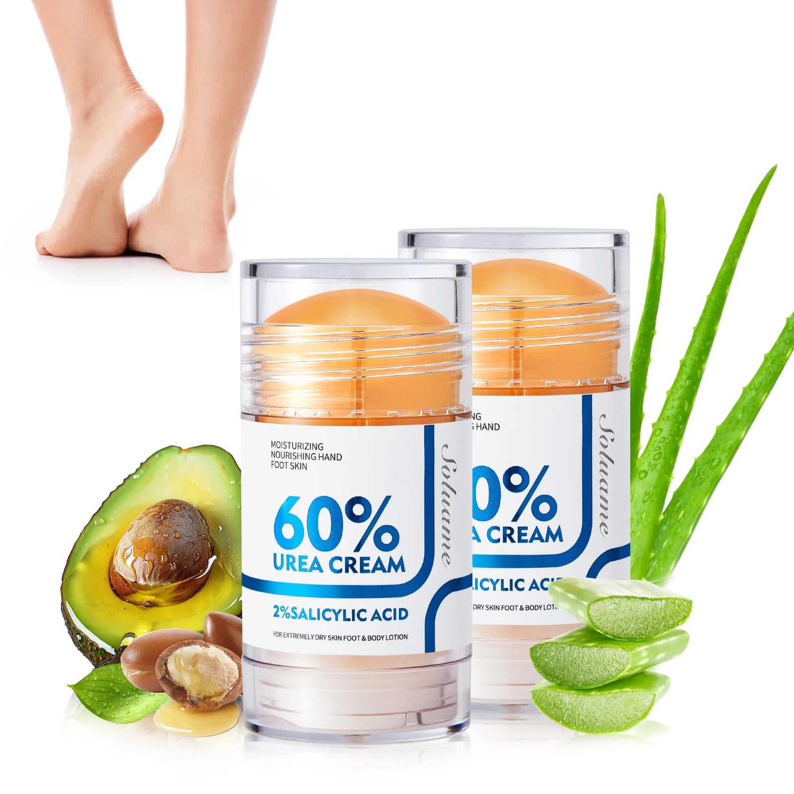 Urea Foot Cream for Dry Cracked Feet and Hands Peaceful Pleasures Health and Wellness WHITE