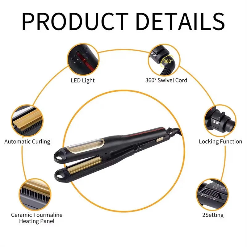 Multi Volumizing Hair Ceramic Automatic Curling Iron Wave Hair Crimper Automatic Rotating Electric Hair Crimper Styling Tools Peaceful Pleasures Health and Wellness