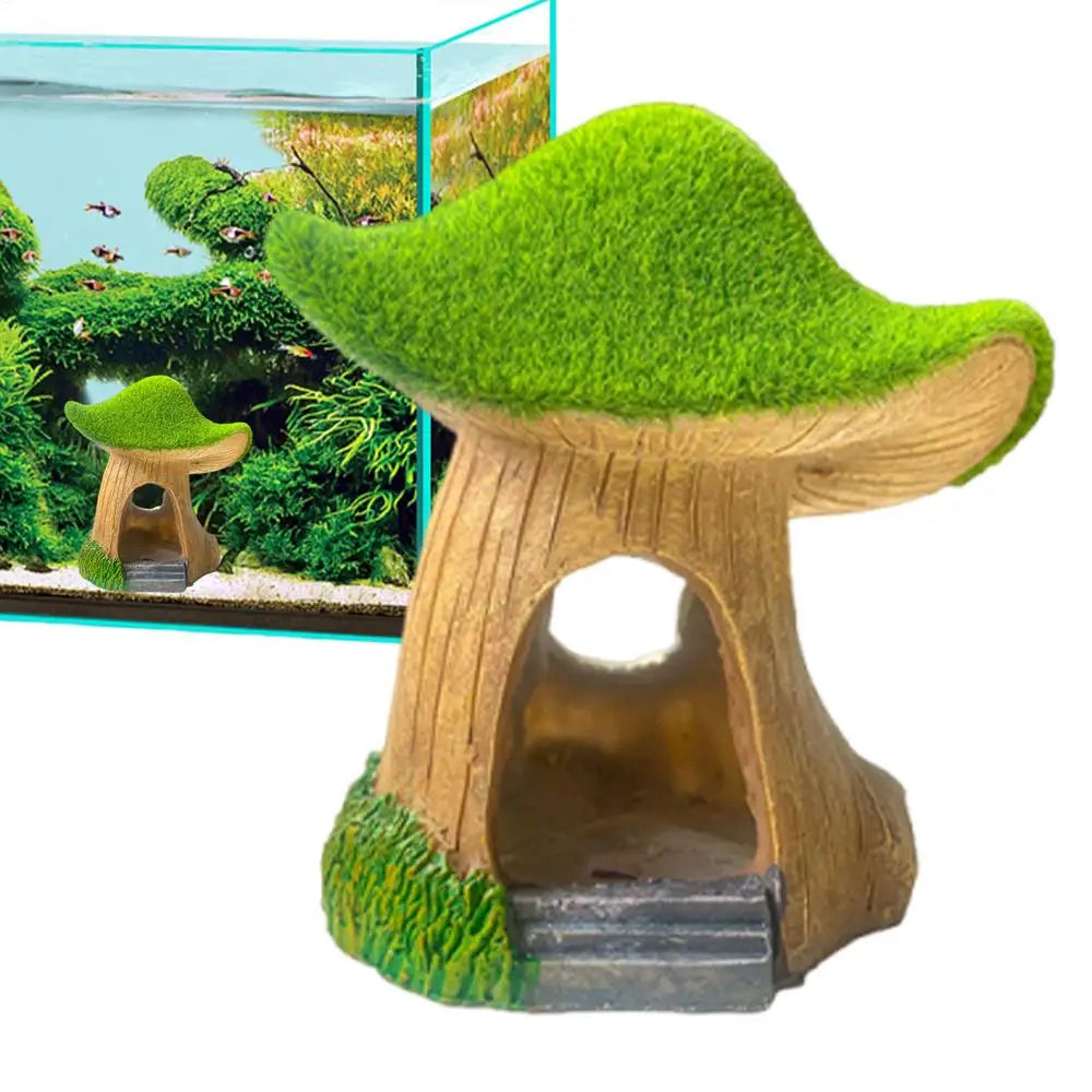Aquarium Mushroom House Realistic Resin Aquarium Mushroom Shrimp Cave For Living Room Bedroom Study Room Restaurant Apartment Peaceful Pleasures Health and Wellness A China Mainland