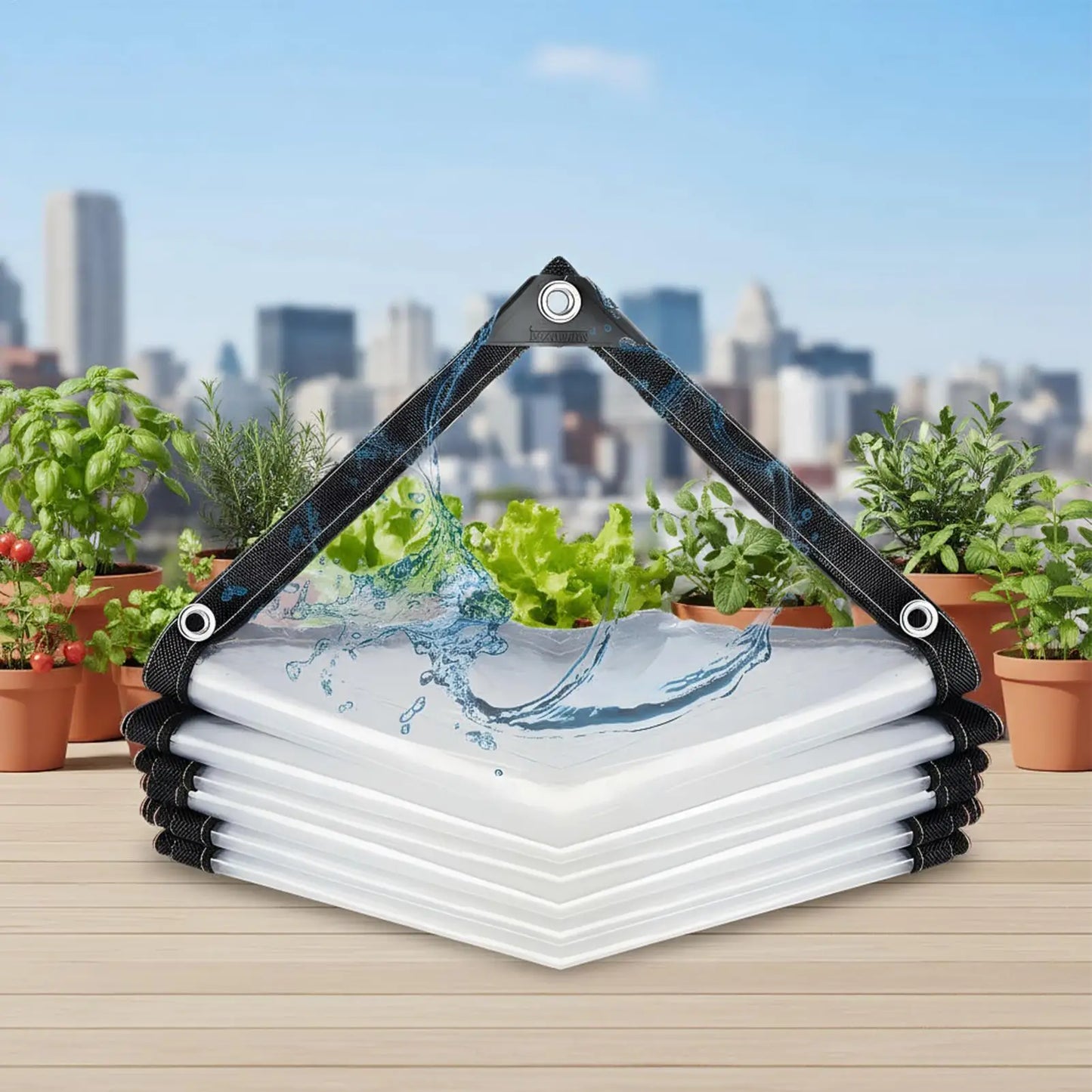 Heavy-Duty Clear PVC Waterproof Tarp | Patio Greenhouse Cover