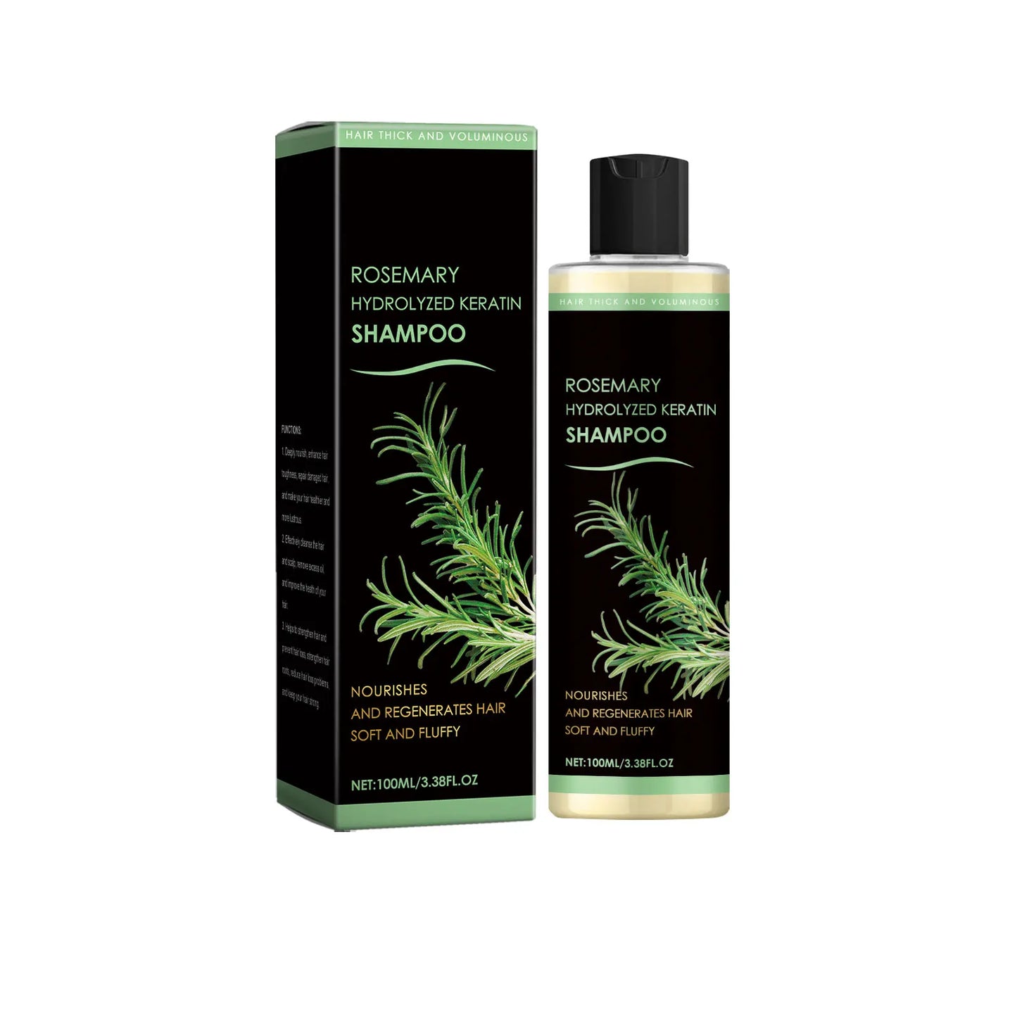 Rosemary Hair Shampoo for Deep Cleaning and Oil Control Peaceful Pleasures Health and Wellness 100ml