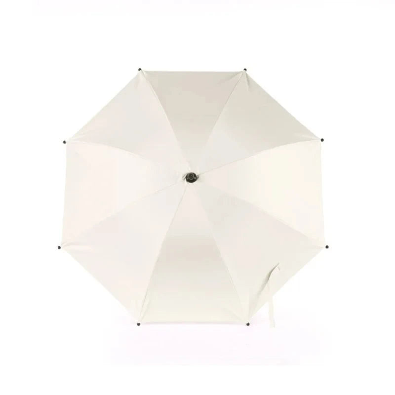 Baby Stroller Folding Umbrella UV Sun Rain Protection Parasol 360 Degrees Adjustable Universal Stroller Sunshade Canopy CoverBab Peaceful Pleasures Health and Wellness Beige