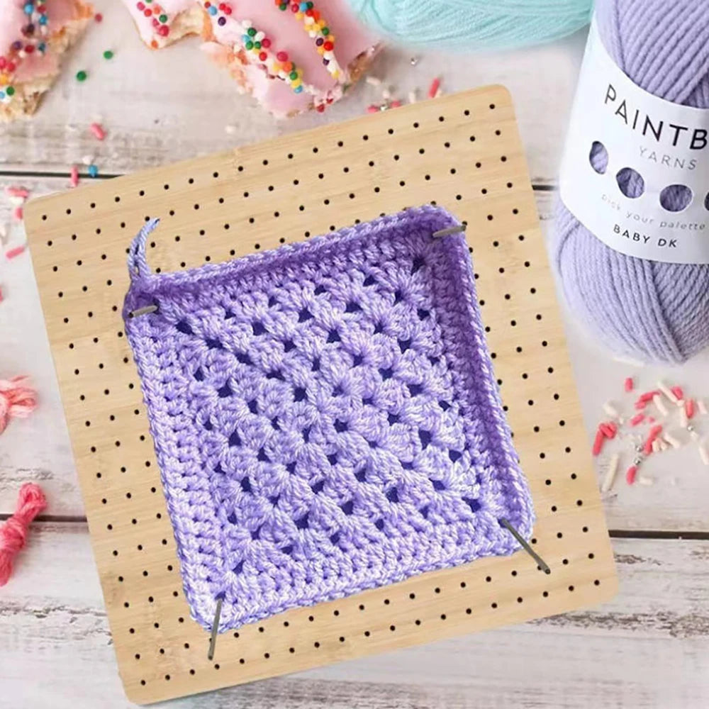 Blocking Board with 10 Steel Pins Handcrafted Knitting Blocking Mat for Knitting and Granny Squares Crochet Gifts for Crocheters Peaceful Pleasures Health and Wellness