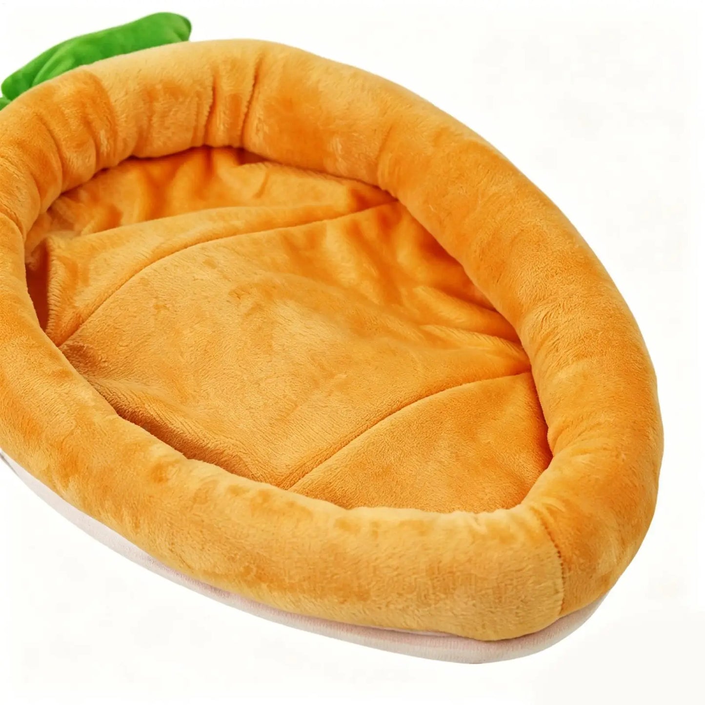 Carrot Shaped Pet Mat – Soft Flannel Bed for Rabbits & Hamsters