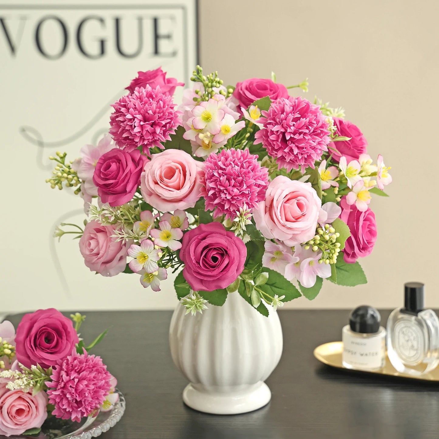 Silk Hydrangea Rose Artificial Flowers | Wedding & Home Décor