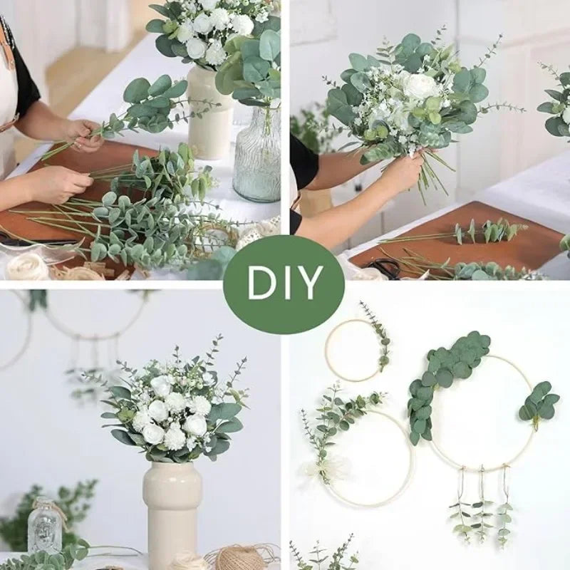 Artificial Eucalyptus Stems – 3 Styles Silver Dollar Leaf Picks