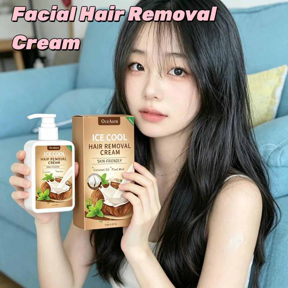 Unisex Facial Hair Removal Cream – Lip, Chin & Cheek 150g