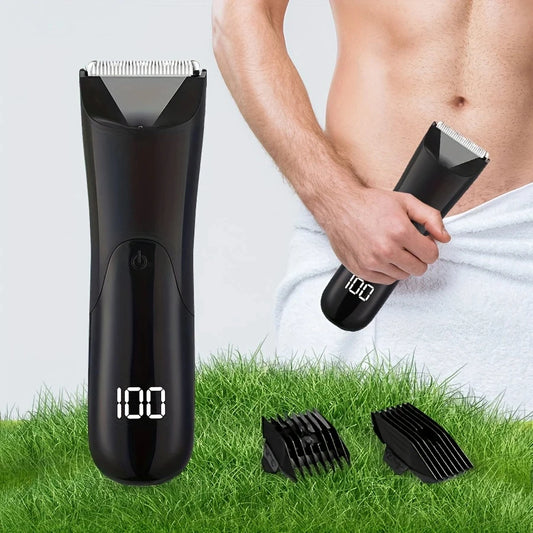 Men's Body Hair Trimmer | Ceramic Blade, Wet & Dry, 2 Guards Body Hair Trimmer Peaceful Pleasures Health and Wellness