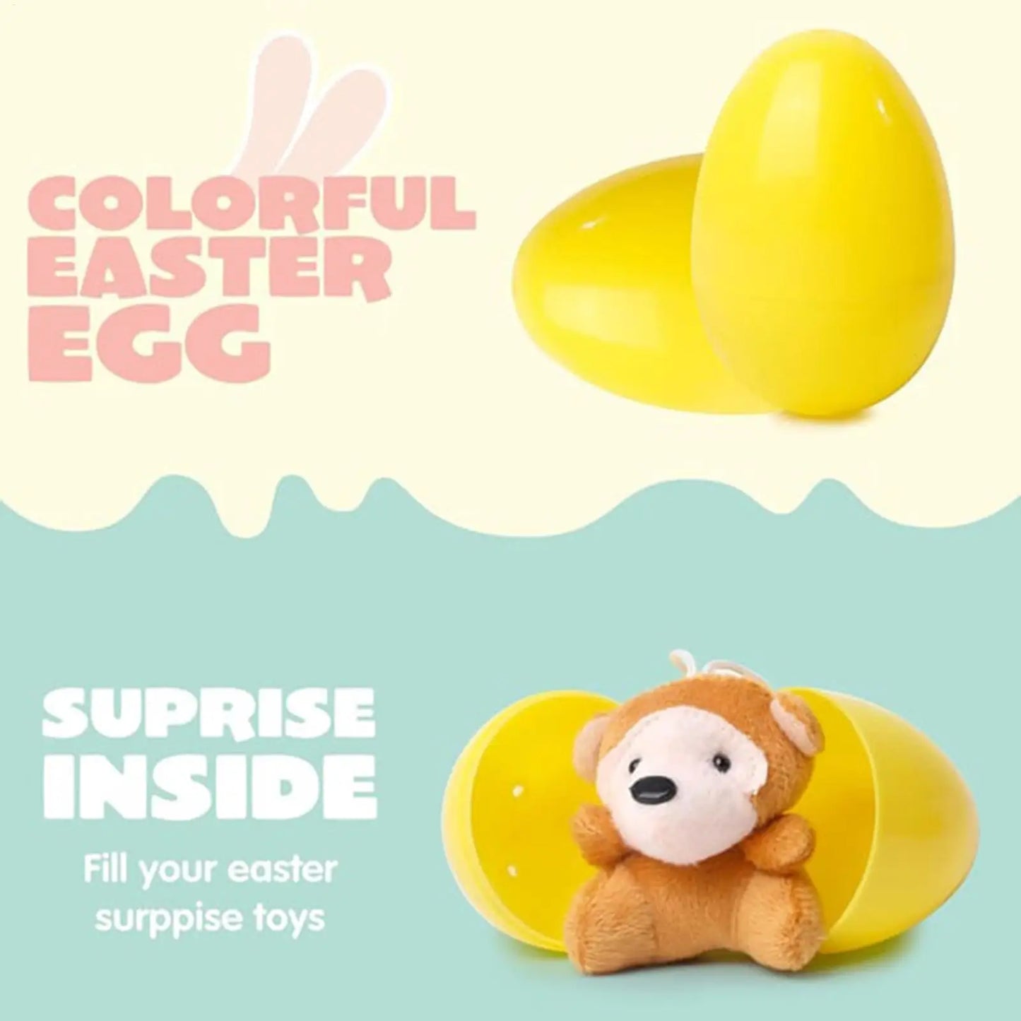 Prefilled Easter Eggs with Plush Animal Toys – 12, 24 or 36 Pack Prefilled Easter Eggs Peaceful Pleasures Health and Wellness