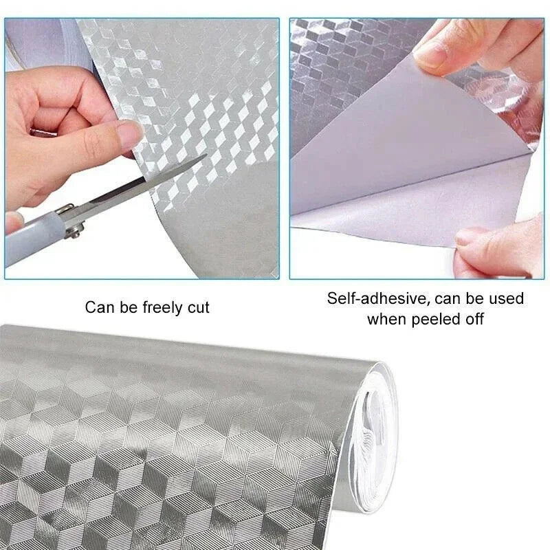 Oil-Proof Heat-Resistant Kitchen Backsplash Self-Adhesive Wallpaper