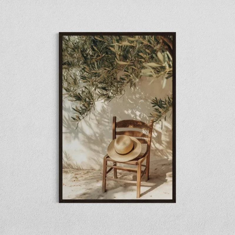 Minimalist Olive Tree Canvas Wall Art | Mediterranean Decor