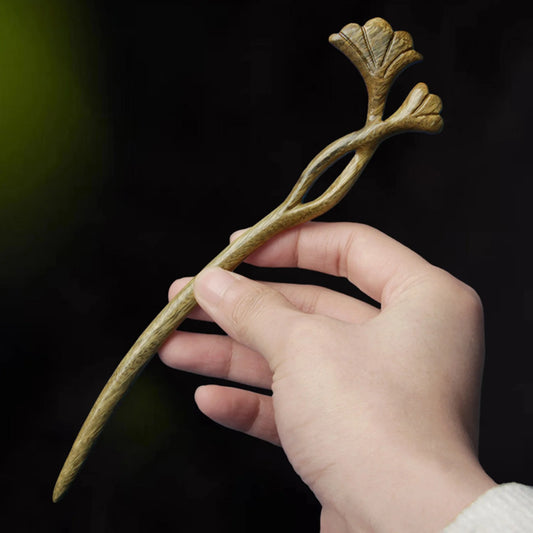 Woman Retro Style Wood Hair Chignon Fine Workmanship Long Straight Hair Stick for Hair DIY Accessory Hair Styling Peaceful Pleasures Health and Wellness