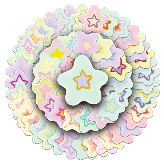 50 Star Graffiti Small Fresh Cute Cartoon Waterproof Decorative Peaceful Pleasures Health and Wellness