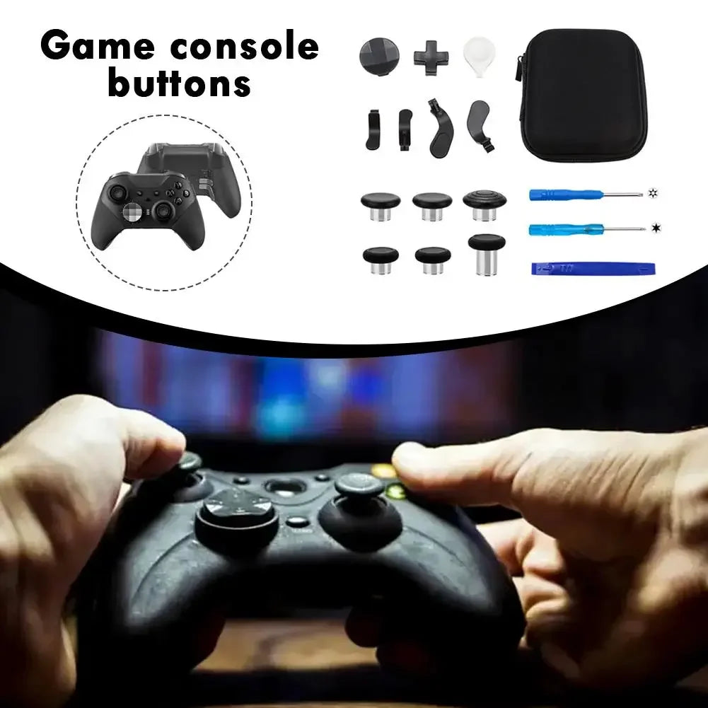 DIY Kit For Xbox One Elite Series 2 Wireless Controller Accessories - Metal D-Pad Trigger Paddles Repair set With Storage Bag Peaceful Pleasures Health and Wellness