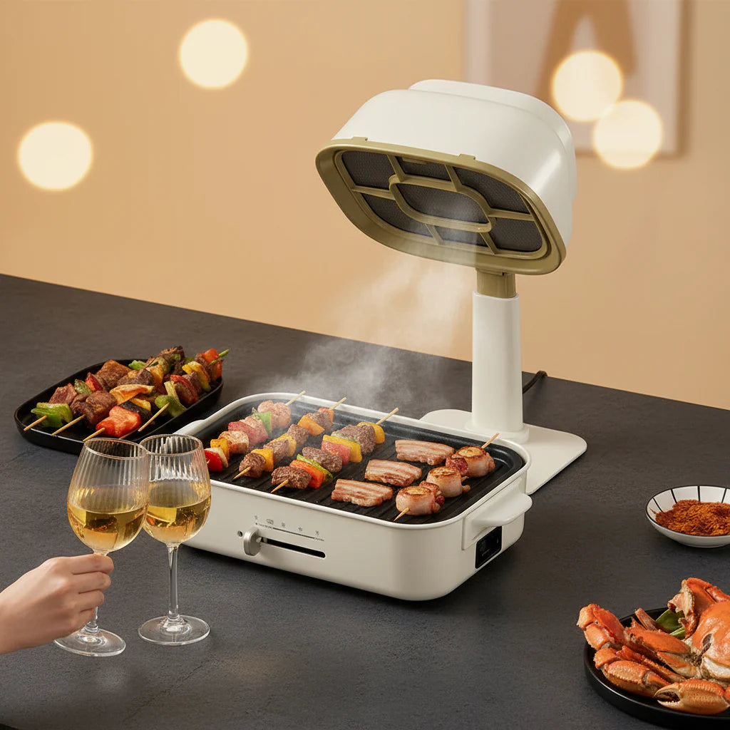 Compact Portable Desktop Range Hood – USB Smoke Extractor Fan