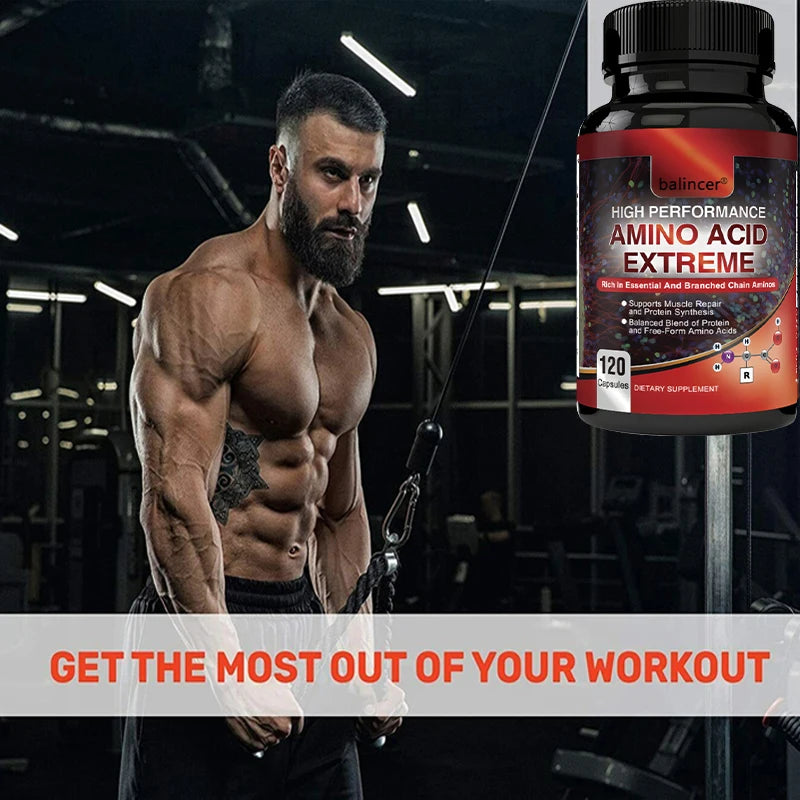 High Performance Amino Acids - Rich in Amino Acids and BCAAs - Muscle Replenishment, Repair and Growth, Workout Supplement Peaceful Pleasures Health and Wellness