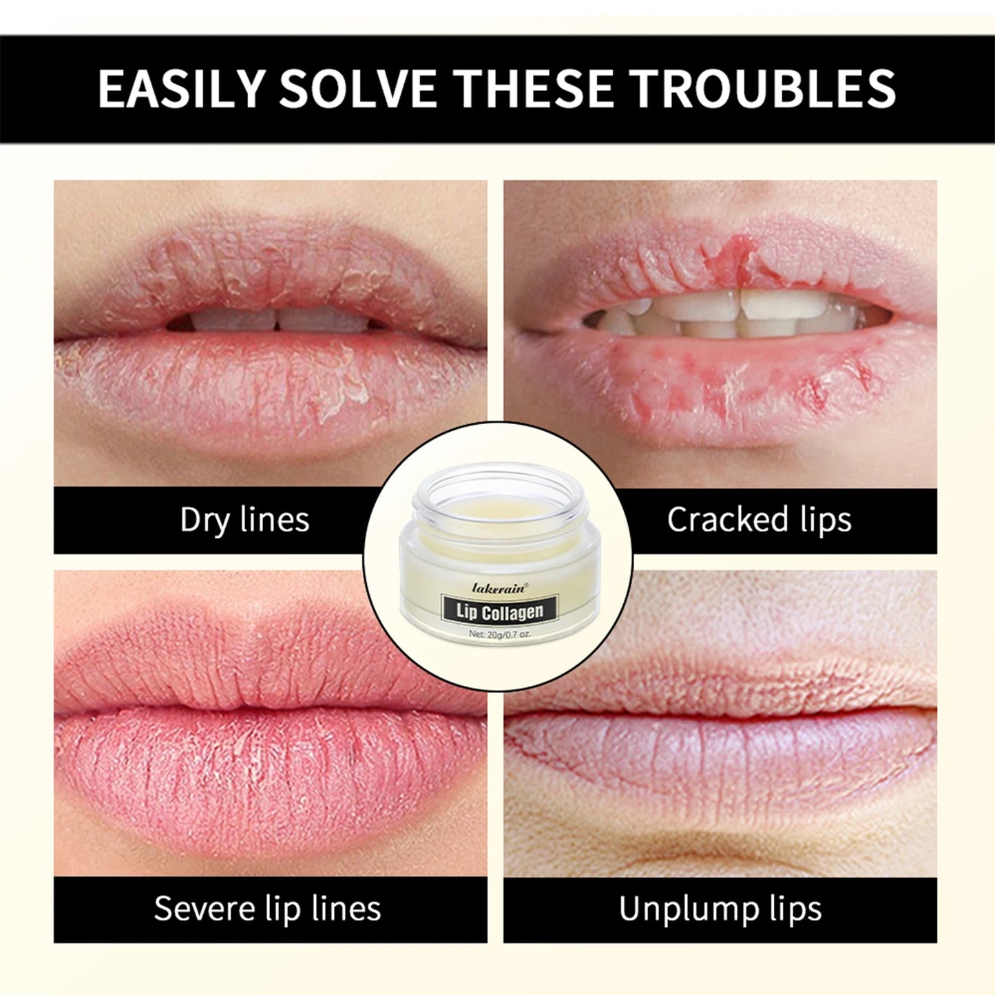 Lip Collagen Collagen Lip Mask Lip Balm To Moisturizes Dry Lips Smooths Fine Lines, Deep Hydrates Lip Moisturizer For Exfoliatin Peaceful Pleasures Health and Wellness