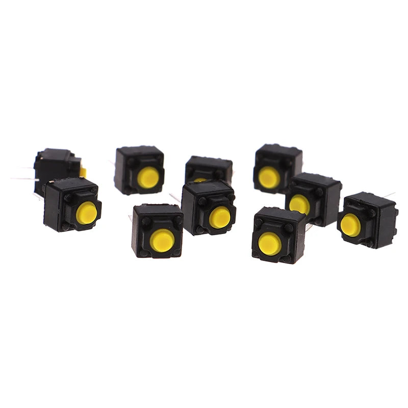 10pcs 6*6*7.3mm Mute Button Silent Switch Micro Mouse Button Switch Peaceful Pleasures Health and Wellness