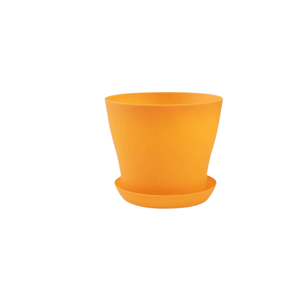 8-Pack Candy Color Round Plastic Plant Pots with Drainage Trays