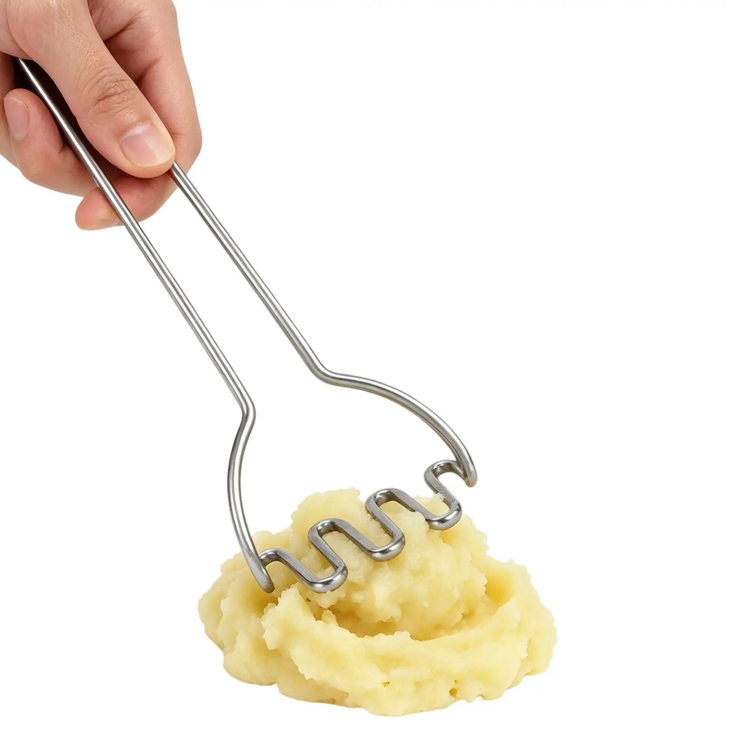 Stainless Steel Potato Masher | Non-Slip, Dishwasher Safe