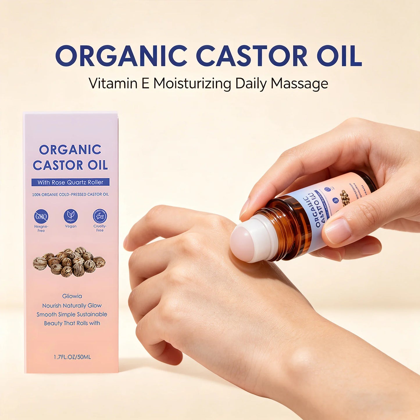 Organic Castor Oil Body Essence – Deep Moisturizing 50ml Body Care Essence Peaceful Pleasures Health and Wellness