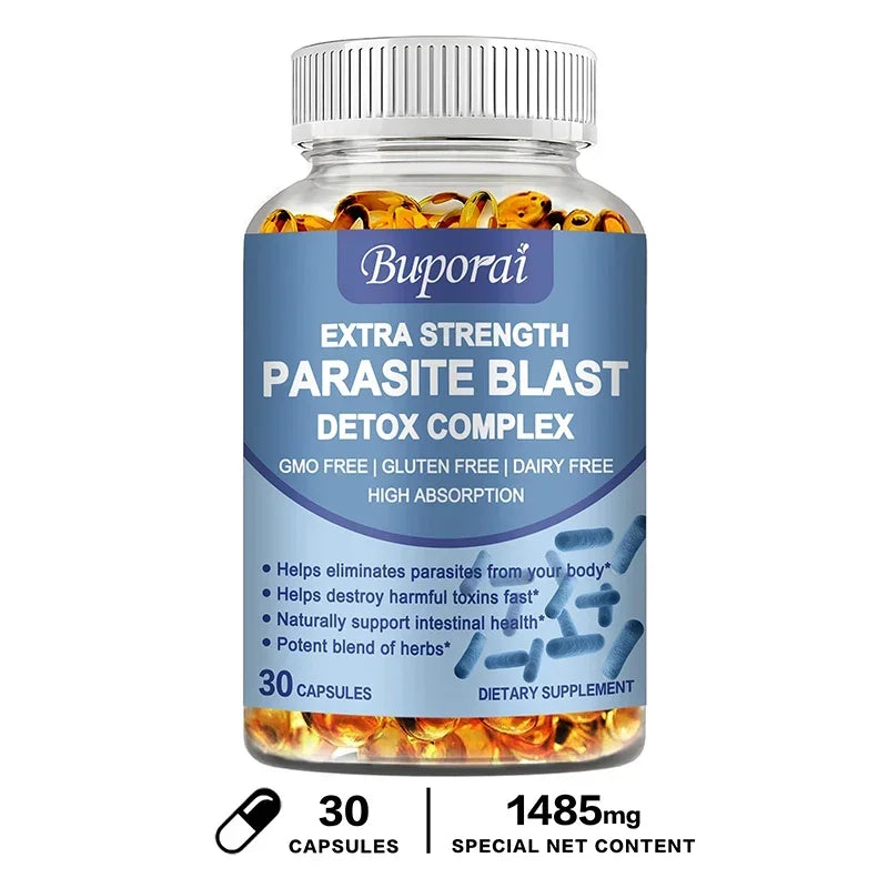 Parasite Blast Detox Complex - Promotes Intestinal Health, Metabolism, Digestive Health, and Improves The Immune System Peaceful Pleasures Health and Wellness 30 Capsules