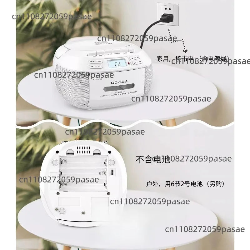 Portable Bluetooth CD Player FM Radio Cassette & USB Player