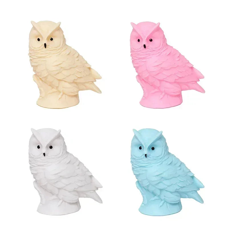 Cartoon Owl LED Night Light for Kids' Bedroom – Soft Novelty Glow