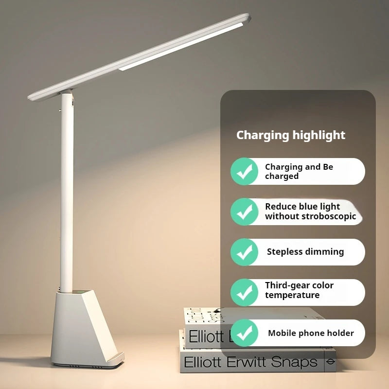 15W Wireless Quick-Charging Desk Light Eye-Protecting LED Folding Plug-in Intelligent Desk Lamp For Work And Study Table Lamps Peaceful Pleasures Health and Wellness