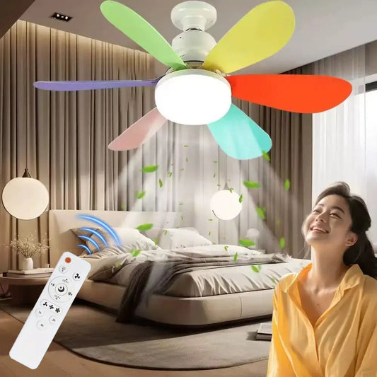 RTONTR Dimmable LED Ceiling Fan Light E27 Remote Control Ceiling Fan Light Peaceful Pleasures Health and Wellness