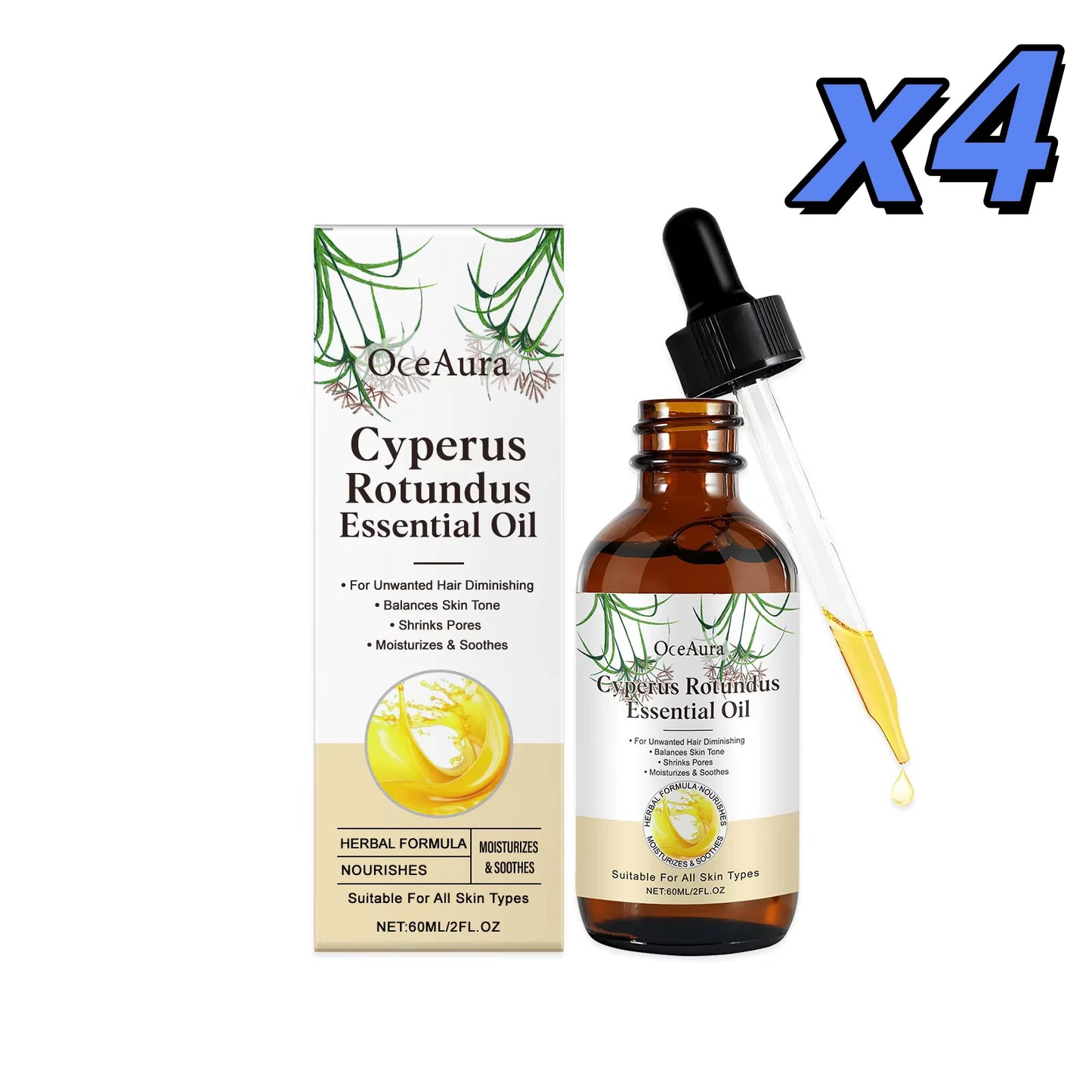 OceAura Cyperus Rotundus Oil – Hair Growth Reducer After Shave