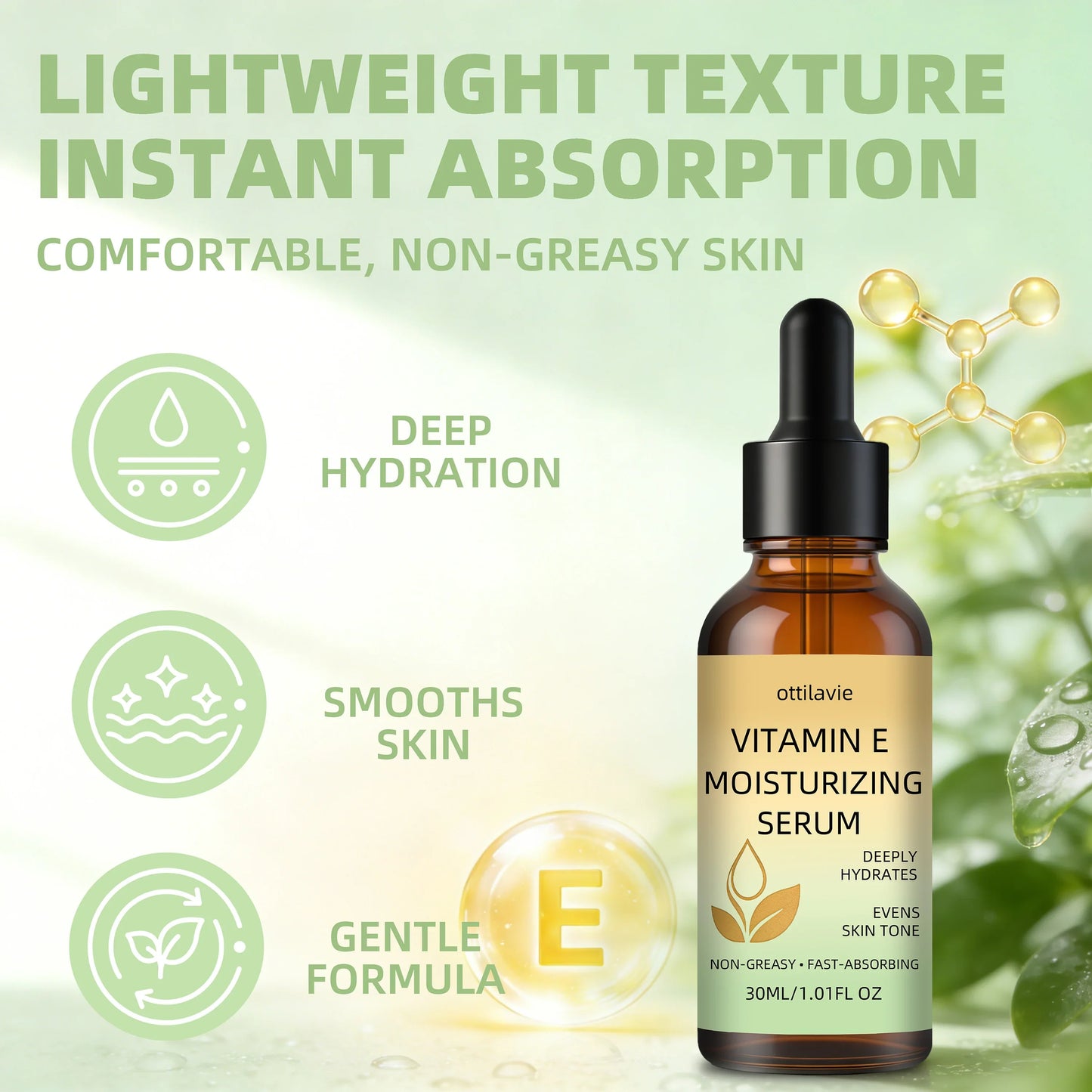 ottilavie Vitamin E Moisturizing Serum | All-Day Hydration