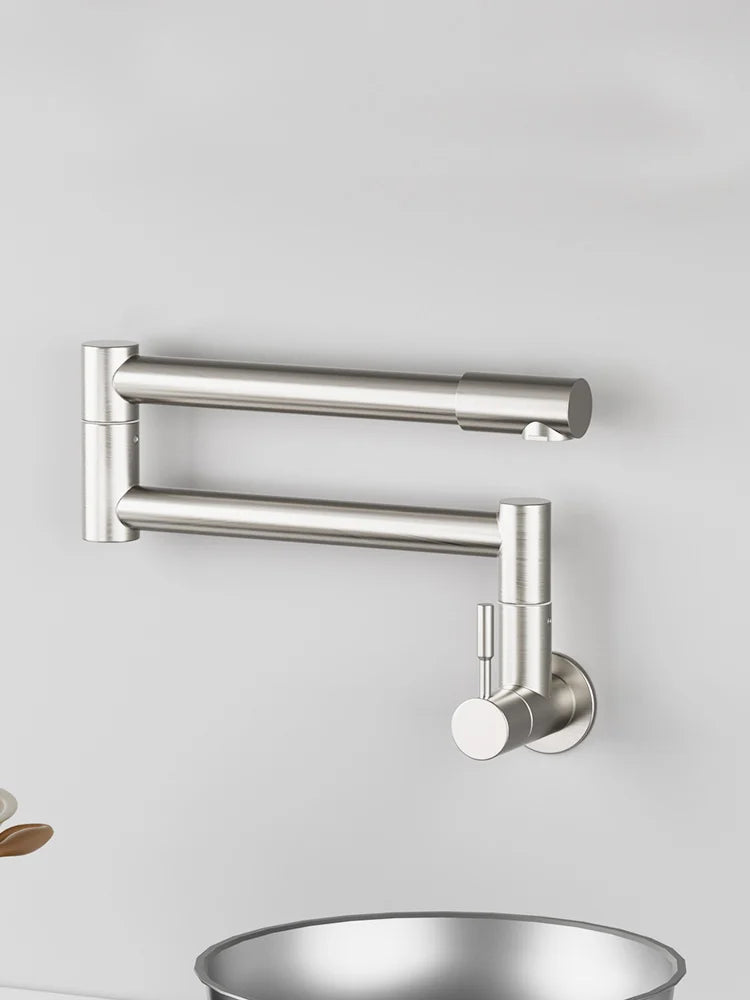 Wall-Mounted Folding Kitchen Faucet | 304 Stainless Steel
