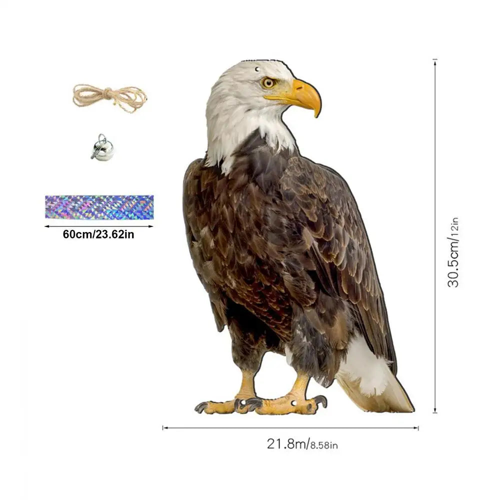 Bird Repel Scarecrow Durable Owl Scarer Pendant Bird Repellent Bell Pastoral Orchard Bird Scare Home Suppies (2D Flat style) Peaceful Pleasures Health and Wellness E