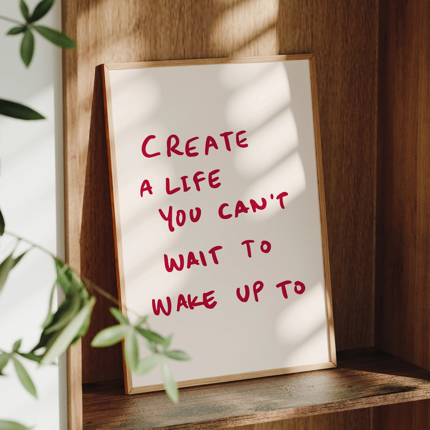 Create A Life You Can't Wait To Wake Up To Wall Art Prints Canvas Painting Poster Picture For Living Room bed Room Home Decor Peaceful Pleasures Health and Wellness