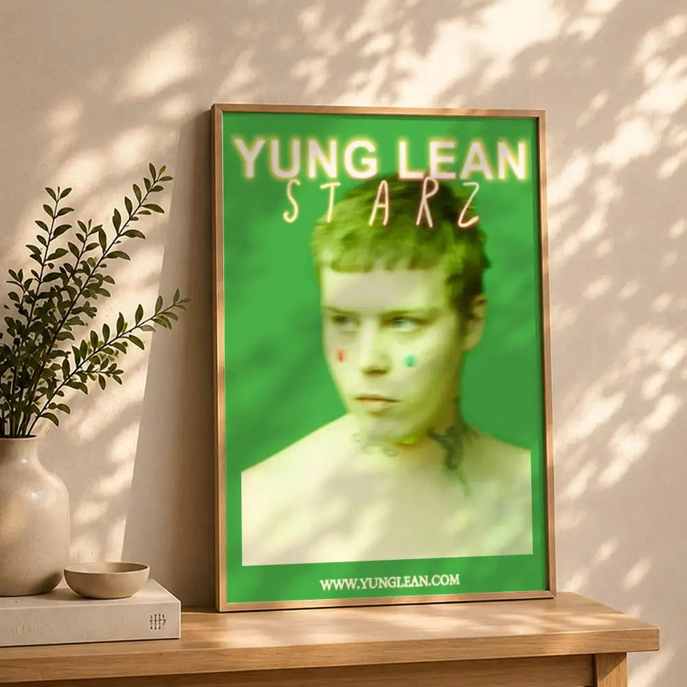Rapper Y-Yung LeanS Poster HD Self Adhesive Waterproof Wall Art Ideal for Home Office Dorm Bedroom Great Gift Peaceful Pleasures Health and Wellness