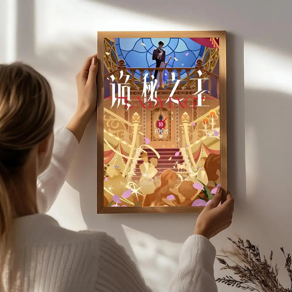 Lord of the Mysteries HD Poster – Self-Adhesive Waterproof Wall Art Wall Poster Decal Peaceful Pleasures Health and Wellness White2 15X20cmNoframe
