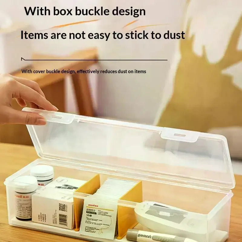 Clear Trading Card Storage Box with Compartments | Large