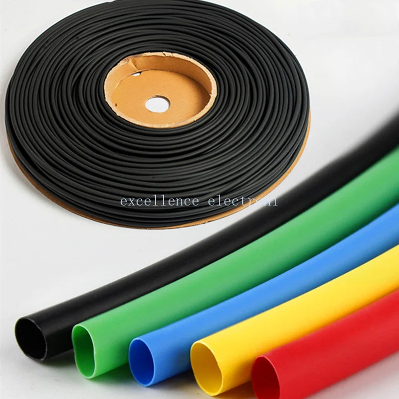 5 meters 2:1 Black Clear Red White Yellow Green Blue 1mm 2mm 3mm 4mm 5mm 6mm Heat Shrink Heatshrink Tubing Tube Wire Peaceful Pleasures Health and Wellness