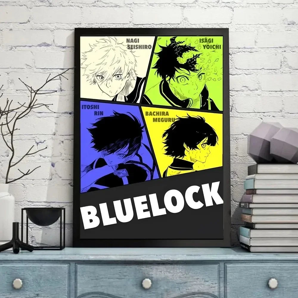 Blue Lock Anime Good Quality Canvas Painting Prints and Posters Room Bar Cafe Vintage Aesthetic Home Decorative Peaceful Pleasures Health and Wellness 13 30x40cm Unframed