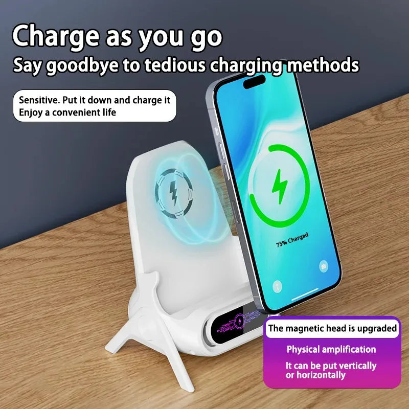 15W Qi Wireless Charger Stand with Cooling Fan – Desk & Chair