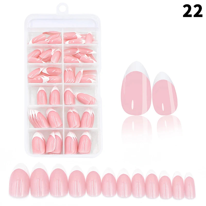 120pc Nude Pink Matte French Press-On Nails | Extra Long Square