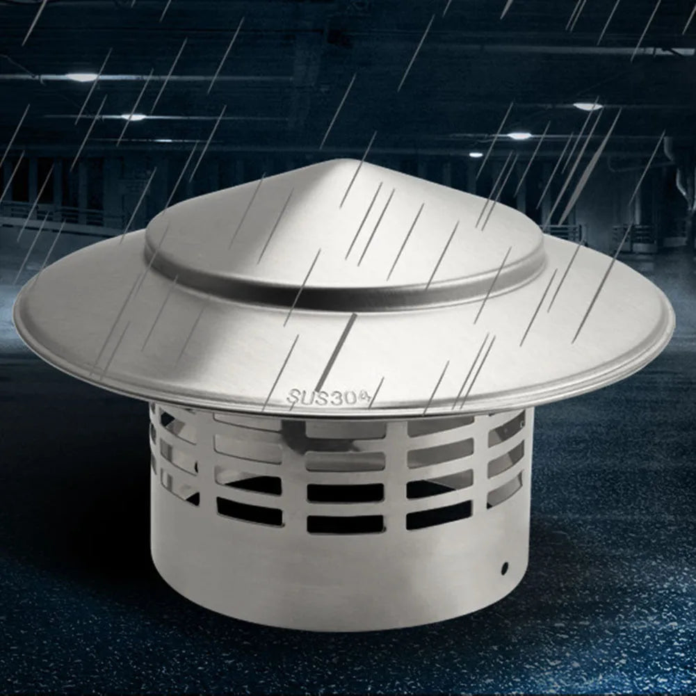 Stainless Steel Chimney Cap 75mm & 200mm – Exhaust Vent Hood