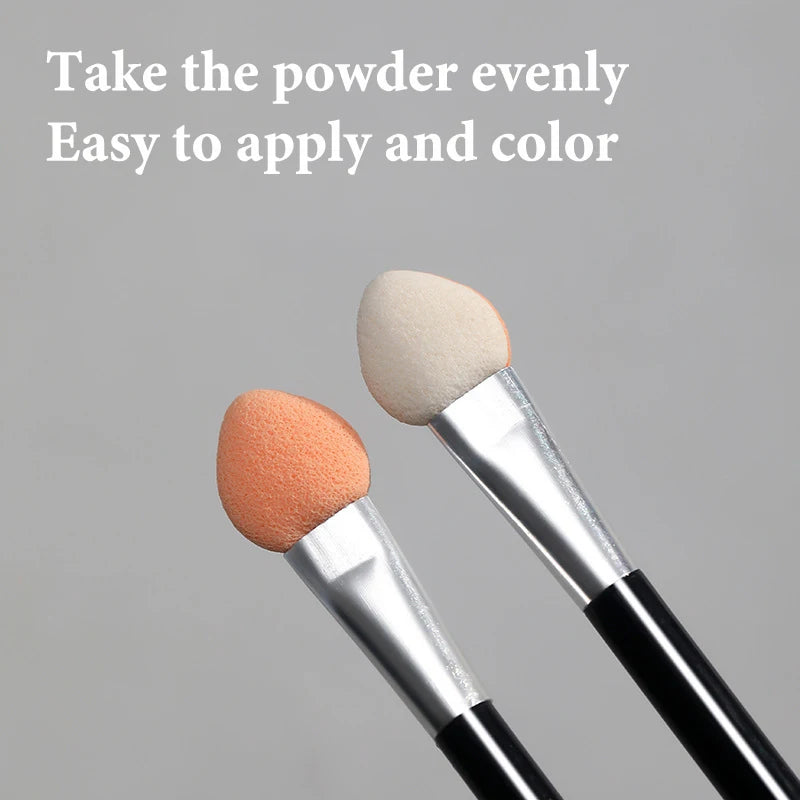 10pcs Nail Powder Brushes Sponge Disposable Double Sided Eyeshadow Applicator Mirror Chrome Pigment Sponge Stick Peaceful Pleasures Health and Wellness
