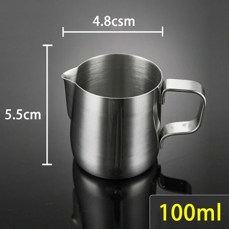 Stainless Steel Milk Frothing Pitcher – Latte Art Coffee Jug | 100ml, 350ml & 600ml