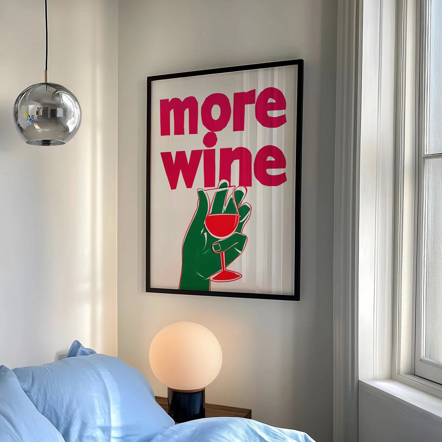 Wine Quote Canvas Wall Art | Modern Minimalist Bar & Home Decor