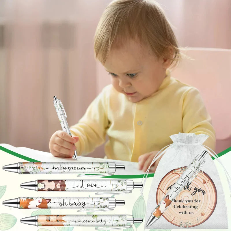 40 Baby Shower Favors – Animal Pens, Thank You Cards & Bags