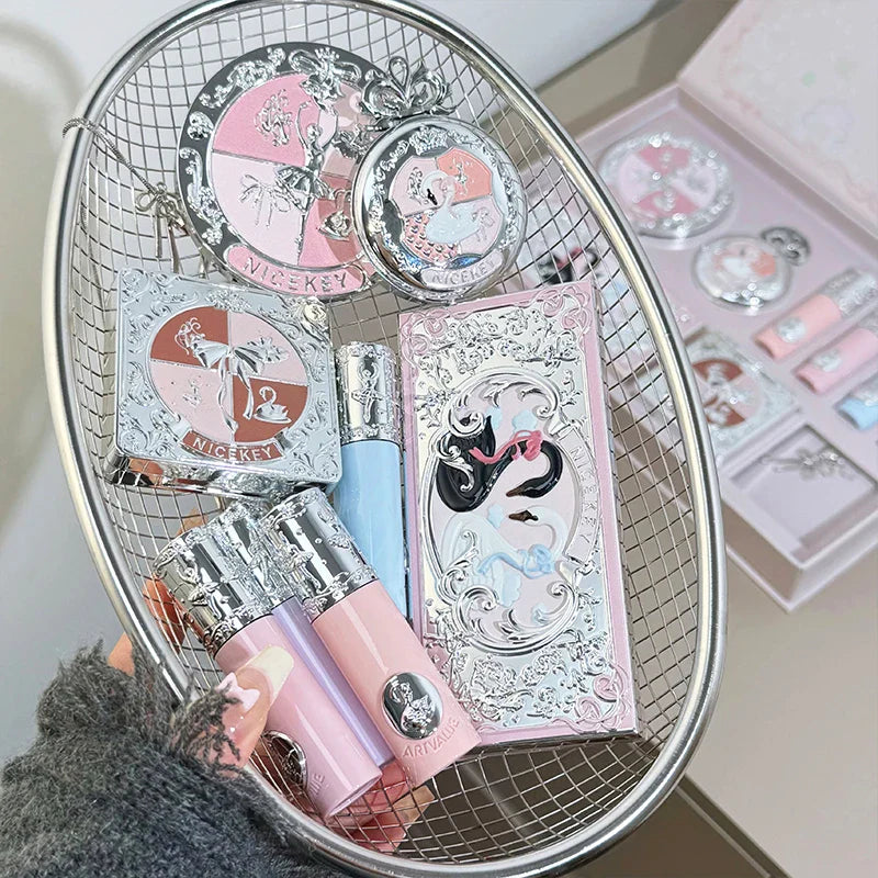 NICEKEY 9-Piece Makeup Set – Eyes, Lips, Blush & Necklace Gift