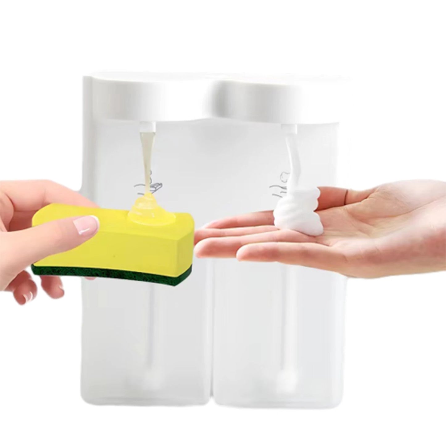 2-in-1 Automatic Induction Detergent Machine Hand Sanitizer Machine Household Wall Mounted Automatic Induction Foam Hand Soap Peaceful Pleasures Health and Wellness Liquid and Foam out