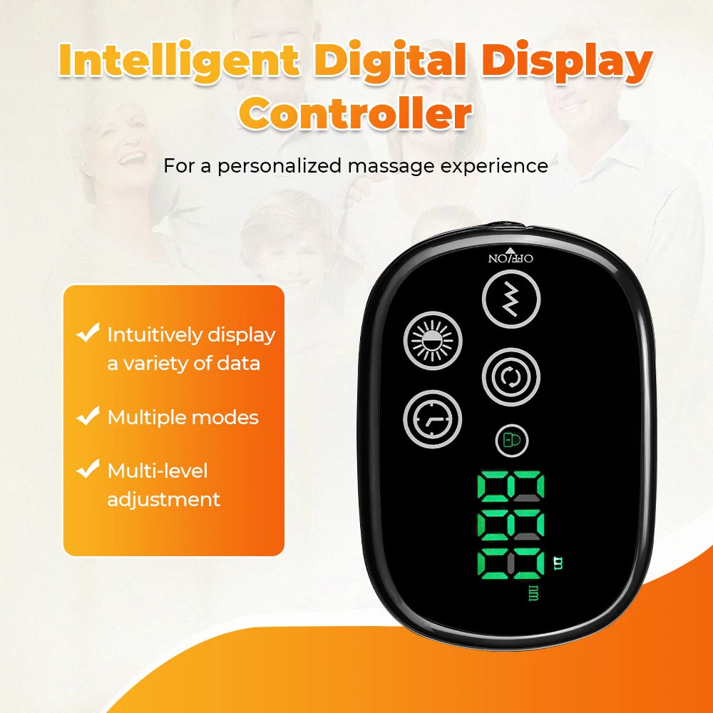 Cordless Vibration Waist Massager 660nm 850nm Infrared Light LED Pad Electric Back Shoulder Strap Muscle Relax Knee Brace Belt Peaceful Pleasures Health and Wellness